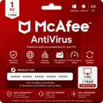 McAfee Antivirus 1 Pc 1 Year