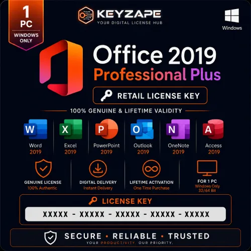 Office Professional Plus 2019 License Key Windows Only